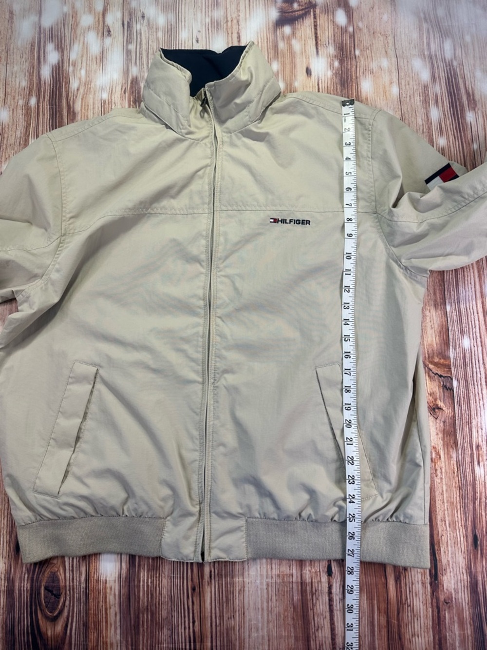 Tommy Hilfiger Men's Beige Full Zip Spell Out Yacht Hooded Jacket Size XXL - Picture 11 of 16